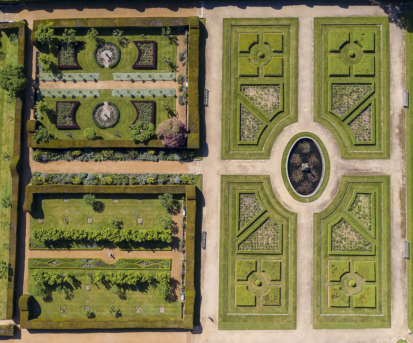© Ollie Dixon A drone image of the Walled Garden at Penshurst Place
